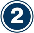 Number two circle icon